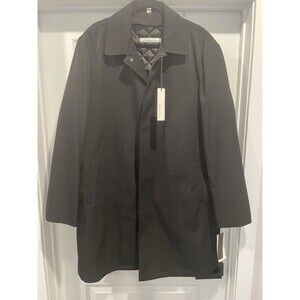 NEW WITH TAGS Kenneth Cole Reaction Mens Black Trench Coat Heavy Warm Size XL